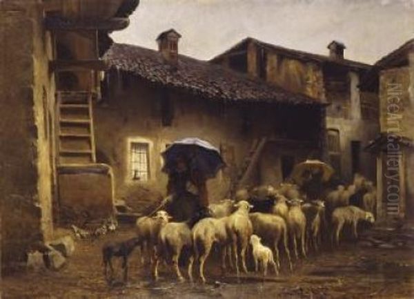 Return to the Fold Oil Painting by Carlo Pittara
