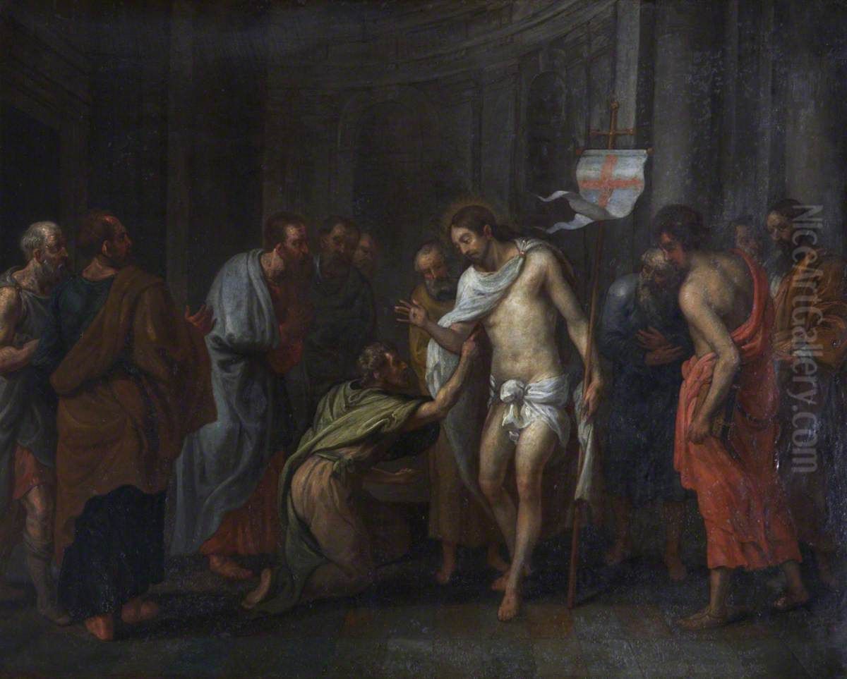 The Incredulity of Saint Thomas Oil Painting by Adam van Noort