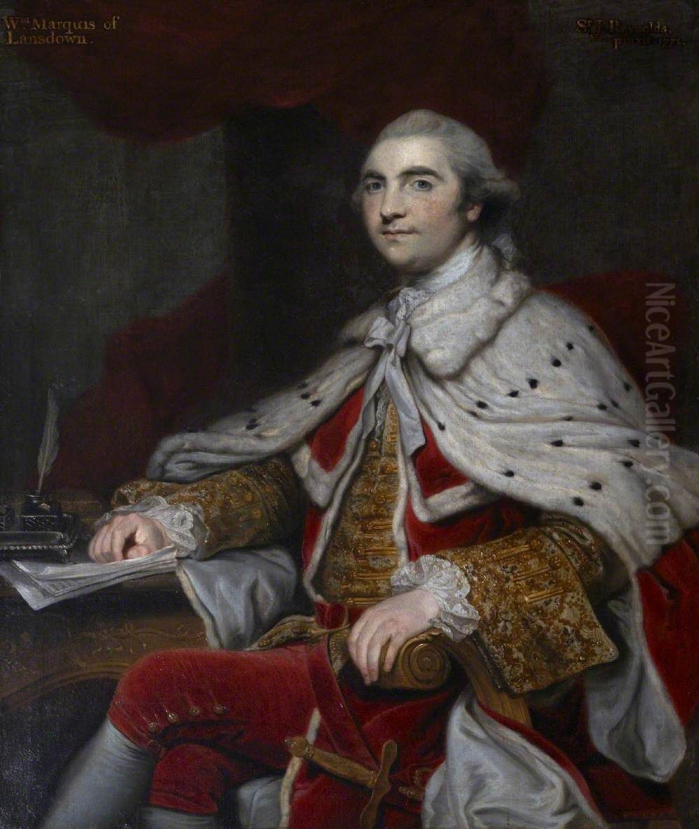 William Petty, 2nd Earl of Shelburne, later 1st Marquess of Lansdowne (1737-1805) Oil Painting by Of Sir Joshua Reynolds