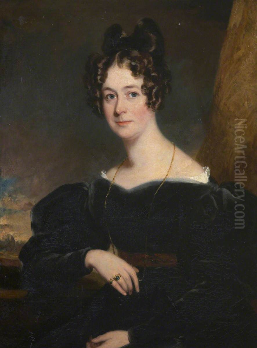 Frances Talbot, Countess of Morley (1782-1857) Oil Painting by Frederick Richard Say