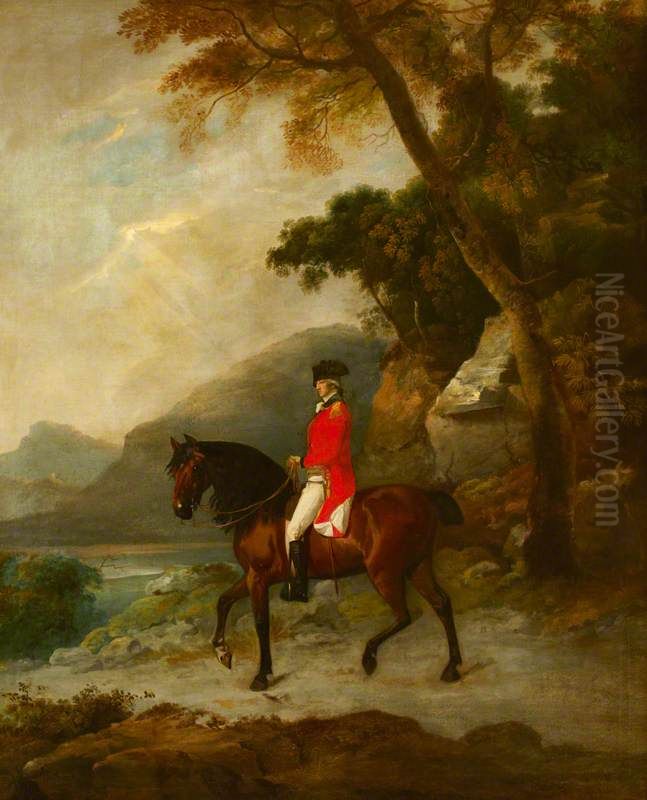 An Officer on Horseback Oil Painting by Francis Wheatley