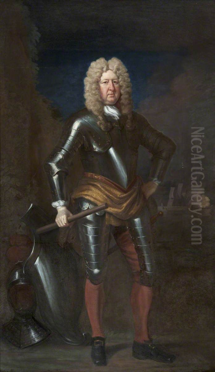Admiral Sir Ralph Delaval, RN (c.1641 - 1706/07) Oil Painting by Michael Dahl