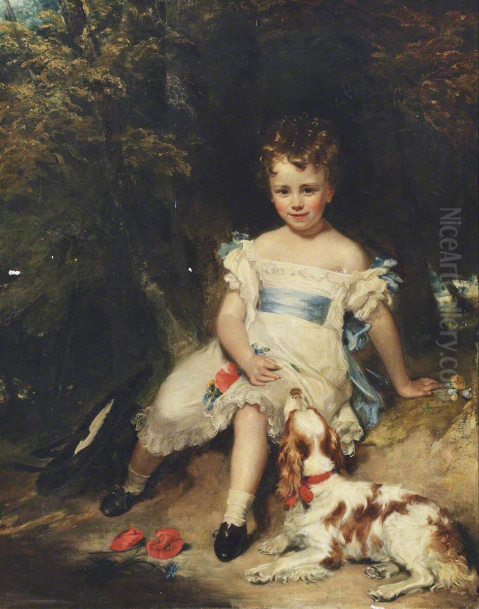 Sir Jacob Henry Delaval Astley, 17th Lord Hastings (1822-1871) as a Boy Oil Painting by Henry William Pickersgill