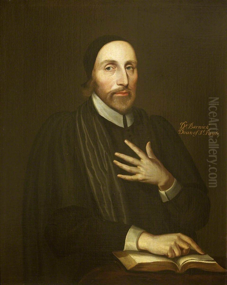 Dr John  Barwick (1612 - 1664) Oil Painting by unknown