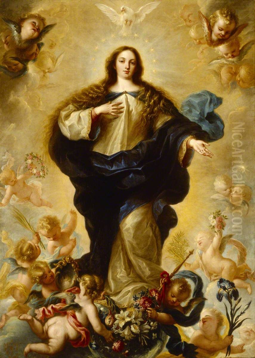 The Immaculate Conception Oil Painting by Miguel Jacinto Melendez