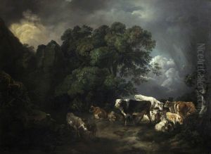 Animals sheltering in a Storm (after de Loutherbourg )