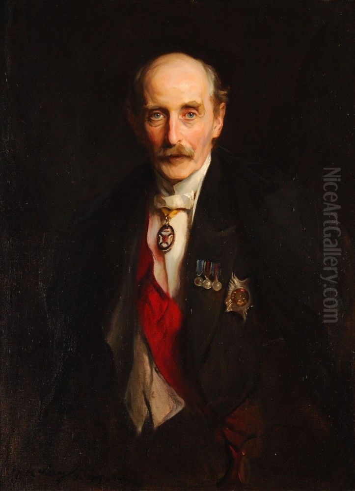 The Right Hon. Sir Arthur Nicolson, 11th Bt of Nova Scotia,1st Baron Carnock (1849-1928) Oil Painting by Philip de Laszlo