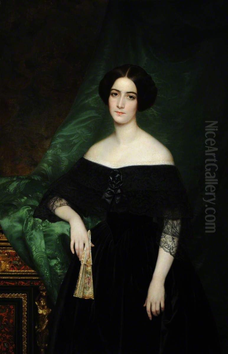 Mary Matthews, Madame Julien-Francois-Bertrand de La Chere (1824-1890) Oil Painting by Sophie Fremiet