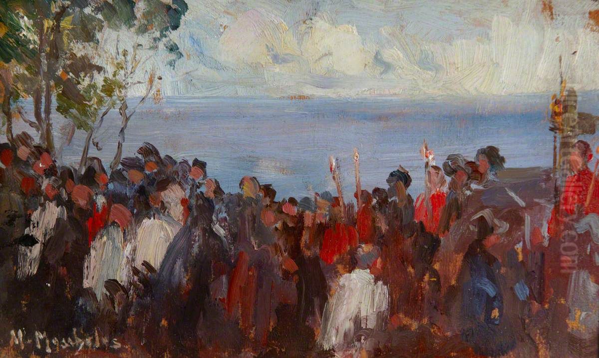 Dead at Sea, Algiers Oil Painting by Margaret Moscheles