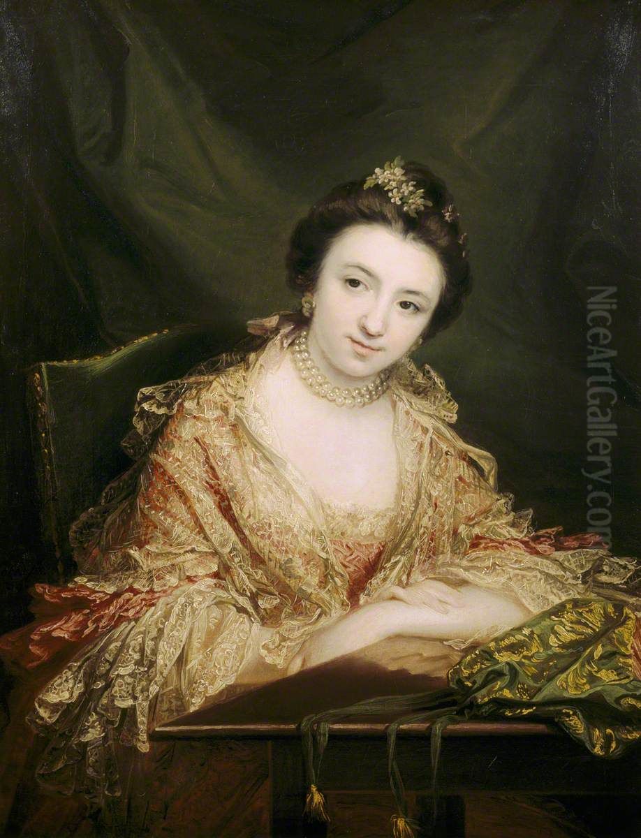 Called The Hon. Harriet Molesworth, The Hon. Mrs John Staples (1745-1812) but most probably Harriett Conolly, Mrs John Staples (d.1771) Oil Painting by Francis Cotes