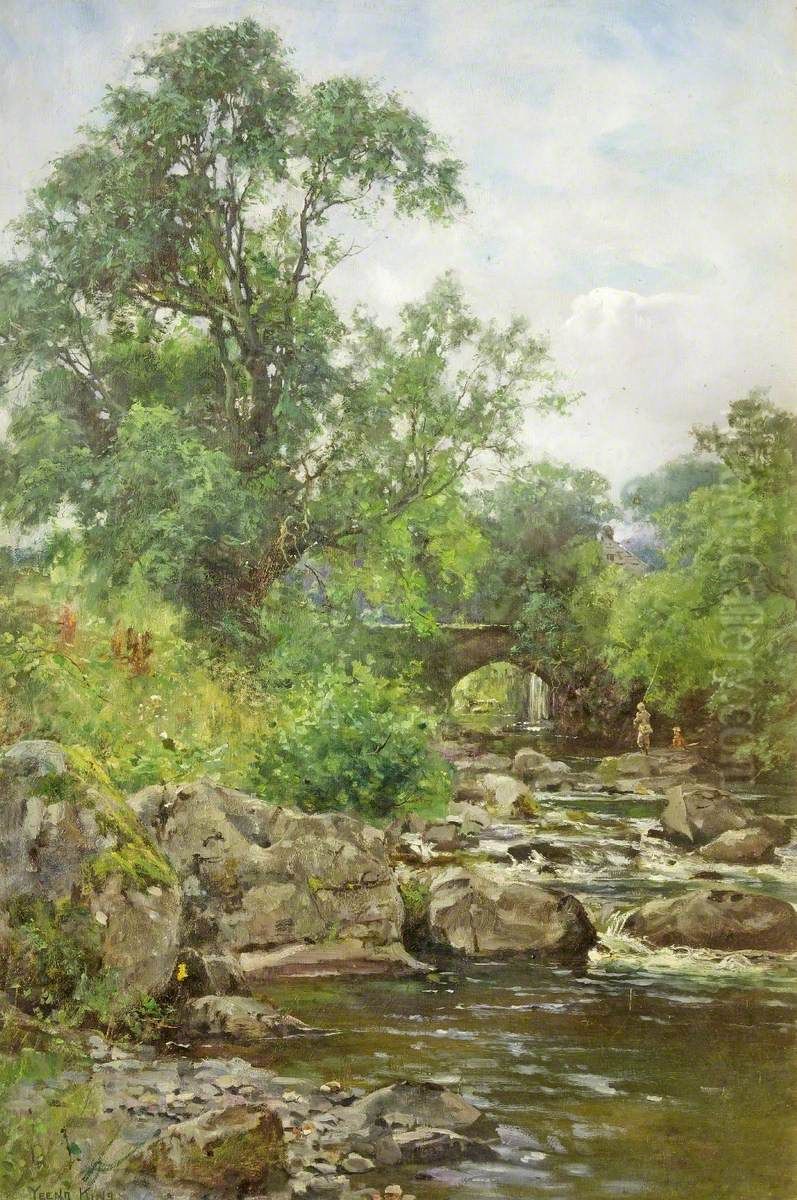 A Trout Stream near Chagford, Devon Oil Painting by Yeend King