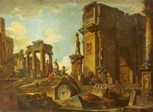 Classical Ruins with the Arch of Constantine
