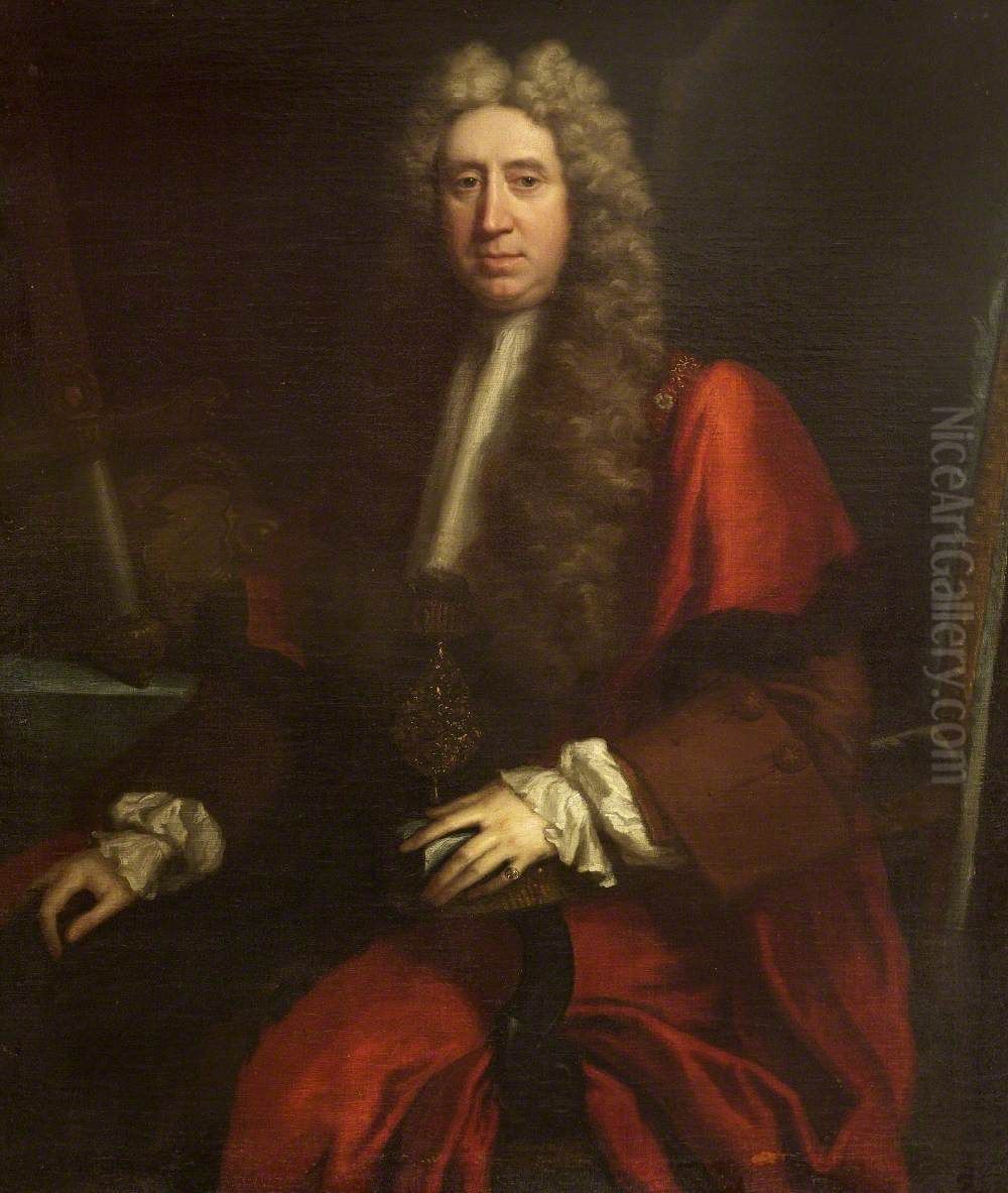Sir Richard Hoare, Kt (1648 - 1718) as Lord Mayor Oil Painting by Jonathan Richardson the younger