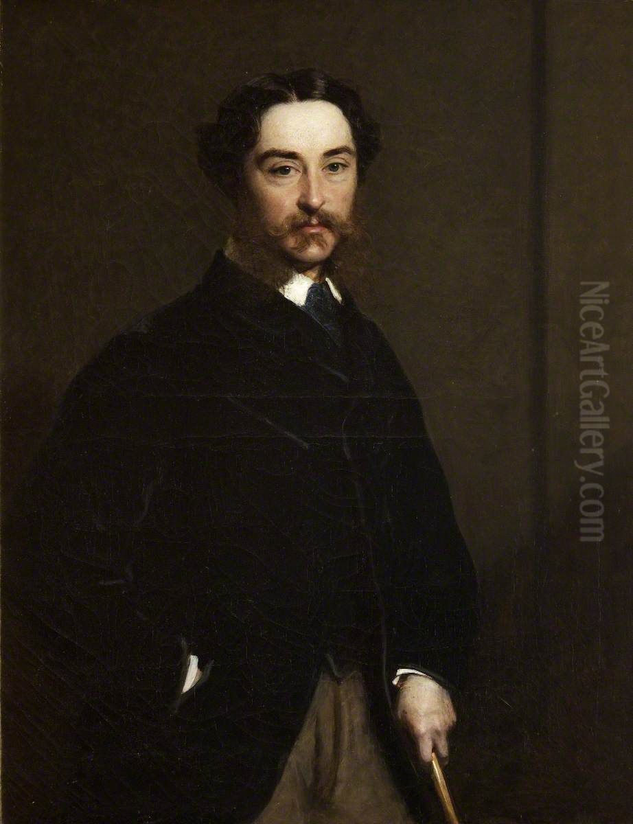 Sir Henry Ainslie Hoare, 5th Bt (1824-1894) Oil Painting by John Prescott Knight