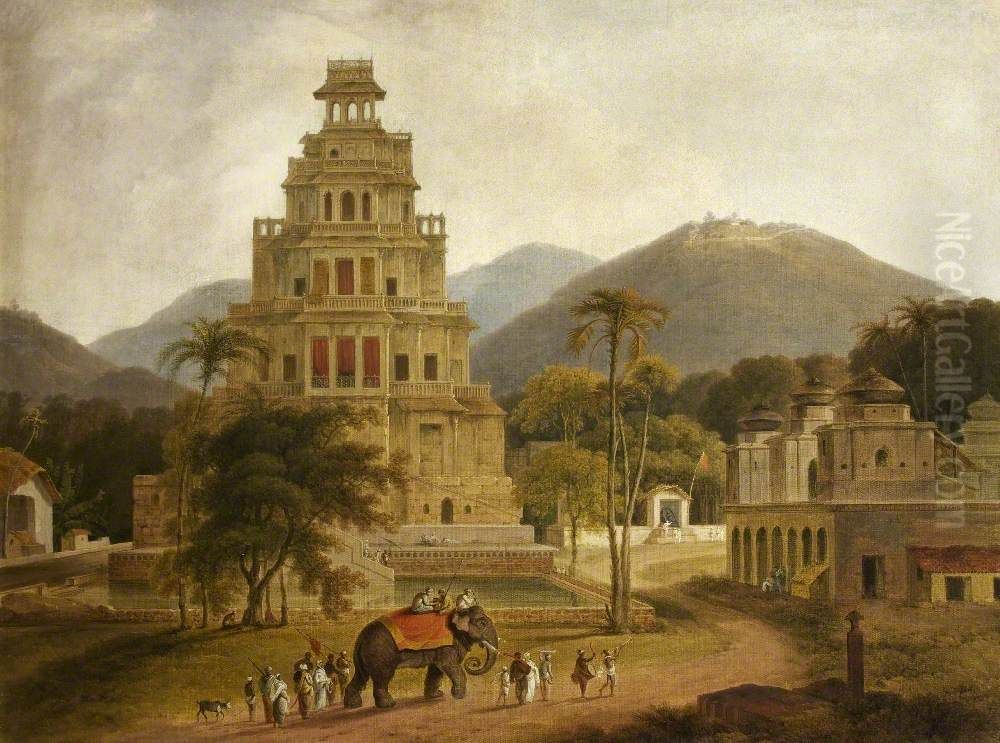 The Fort of Vellore in the Carnatic Oil Painting by Thomas Daniell