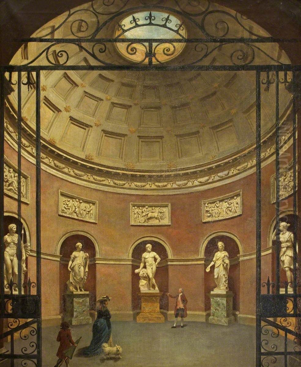 Interior of the Pantheon, Stourhead Oil Painting by Woodforde, Samuel