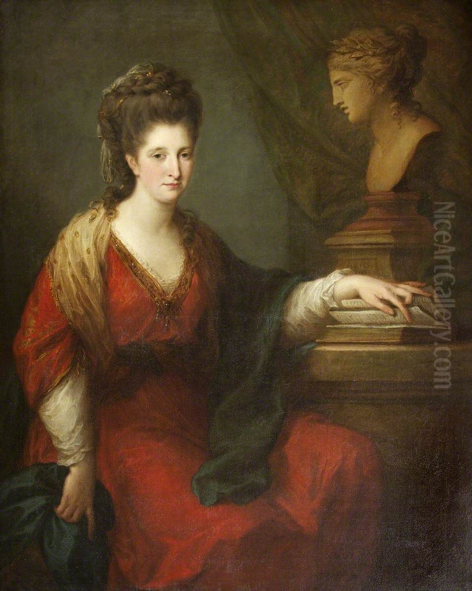Frances Ann Acland, Lady Hoare (1735/6-1800) Oil Painting by Angelica Kauffmann