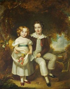 Sir Henry Ainslie Hoare, 5th Bt (1824-1894) and his Sister Georgiana Hoare (d.1905) as Children