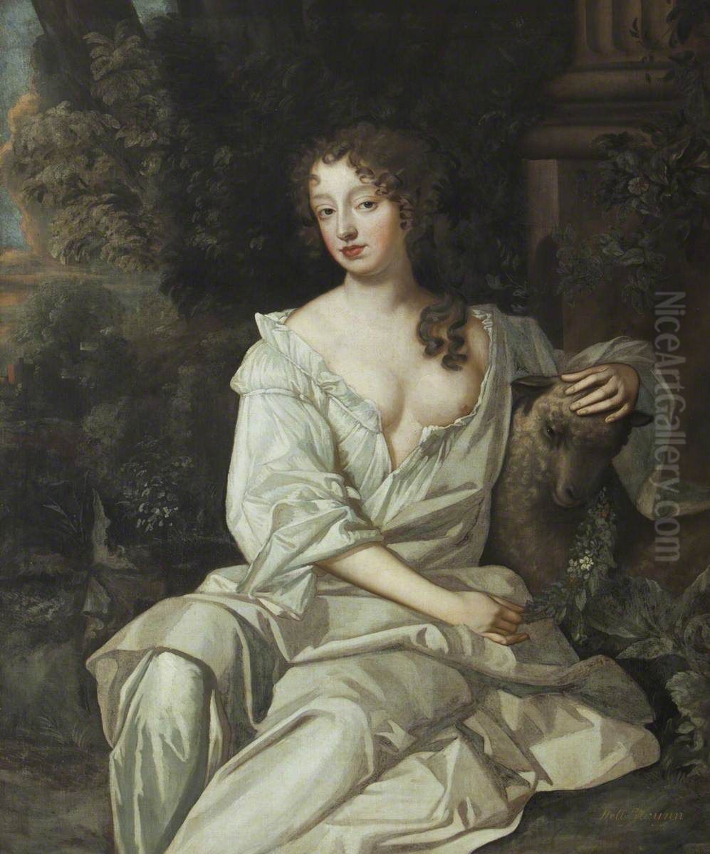 'Nell' Eleanor Gwyn (Gwynne) (1651-1687) Oil Painting by Peter Lely