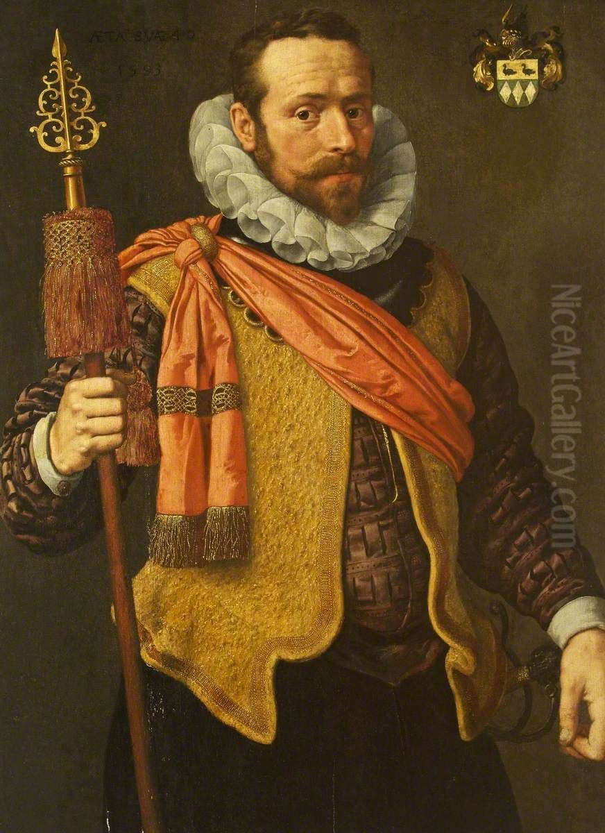 An Official of a Civic Guard, aged 40 Oil Painting by Frans Pourbus the younger