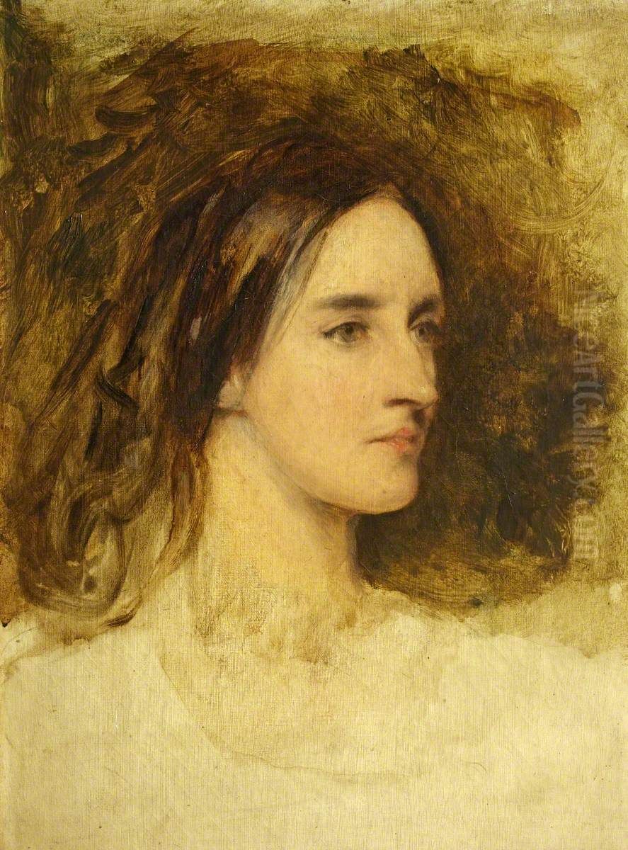 Matilda Blanche Crawley-Boevey, Mrs William Gibbs (1817-1887) (unfinished) Oil Painting by William Boxall