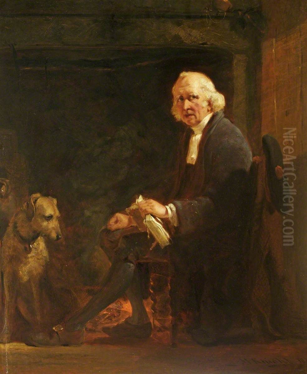 David Deans (from Sir Walter Scott's 'Heart of Midlothian', 1818) Oil Painting by John Prescott Knight