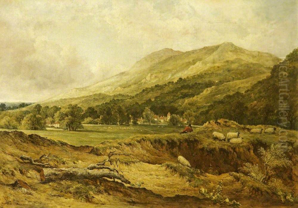 A View in Radnorshire Oil Painting by William West