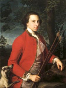 Benjamin Lethieullier MP (1728/9-1797), with two Wild Boar Spears