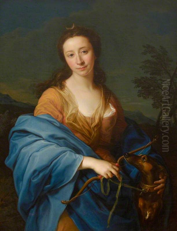 Sarah Lethieullier, Lady Fetherstonhaugh (1722-1788), as Diana Oil Painting by Pompeo Batoni
