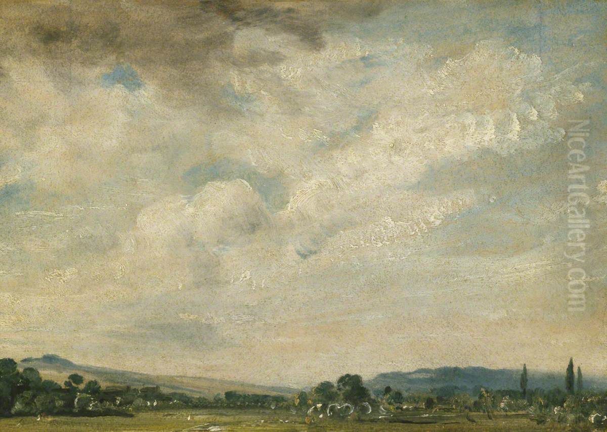 Harnham Ridge, near Salisbury Oil Painting by John Constable