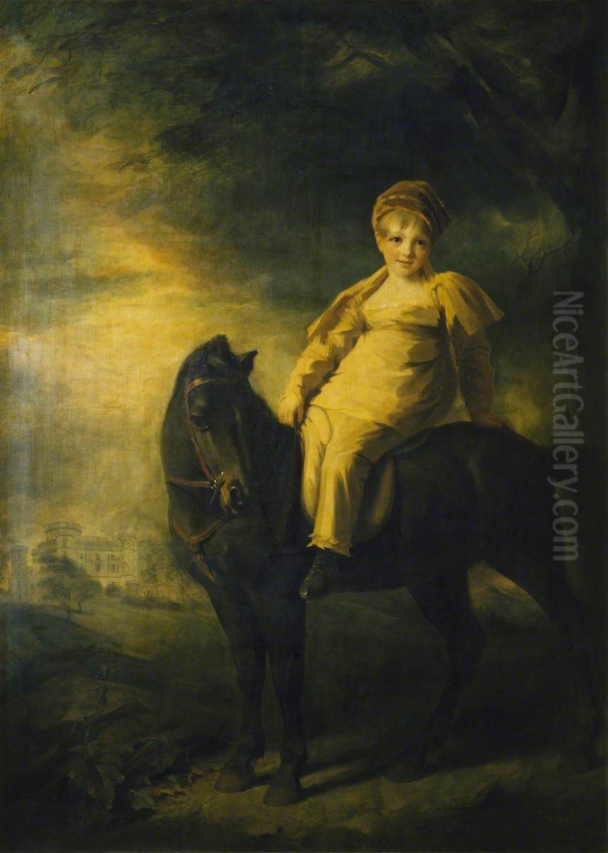 Archibald Montgomerie, later 13th Earl of Eglinton PC, KT (1812-1861), as a boy on horseback Oil Painting by Henry Raeburn