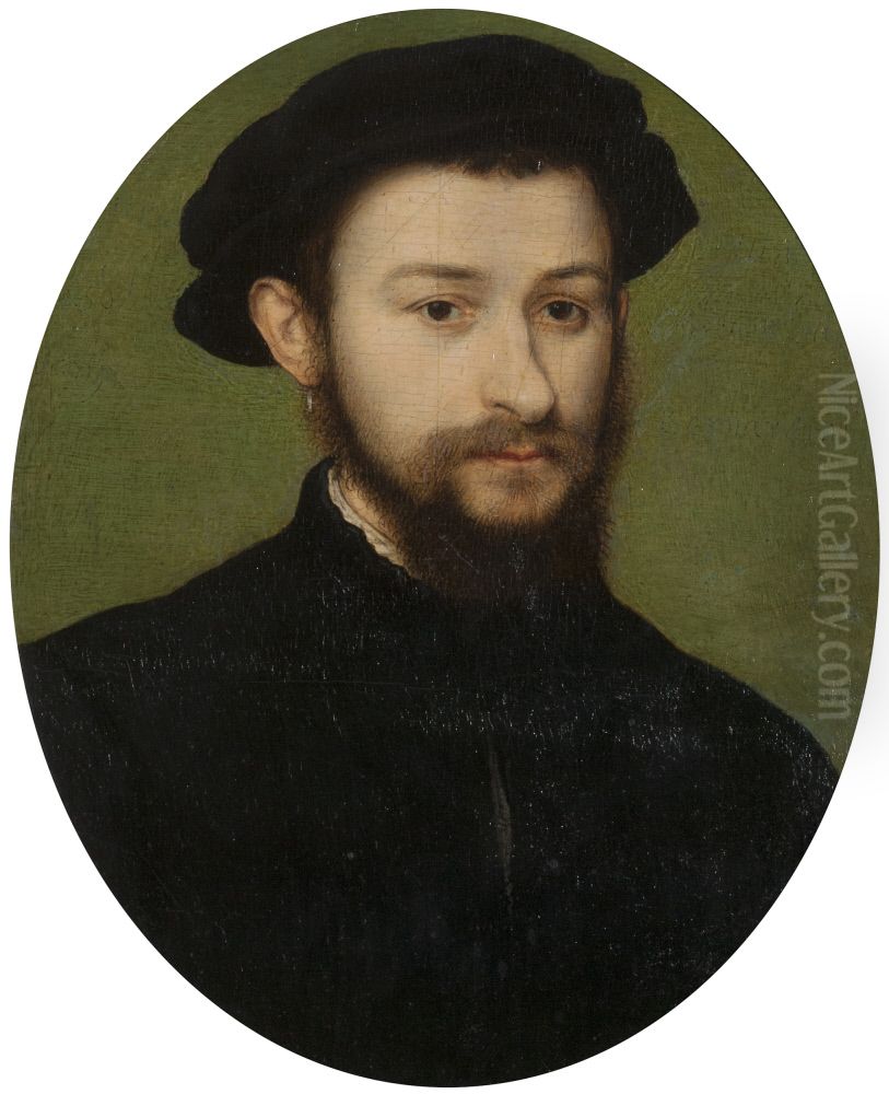An Unknown Man Oil Painting by Corneille De Lyon