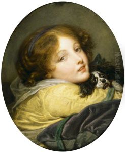 A Girl holding a Spaniel