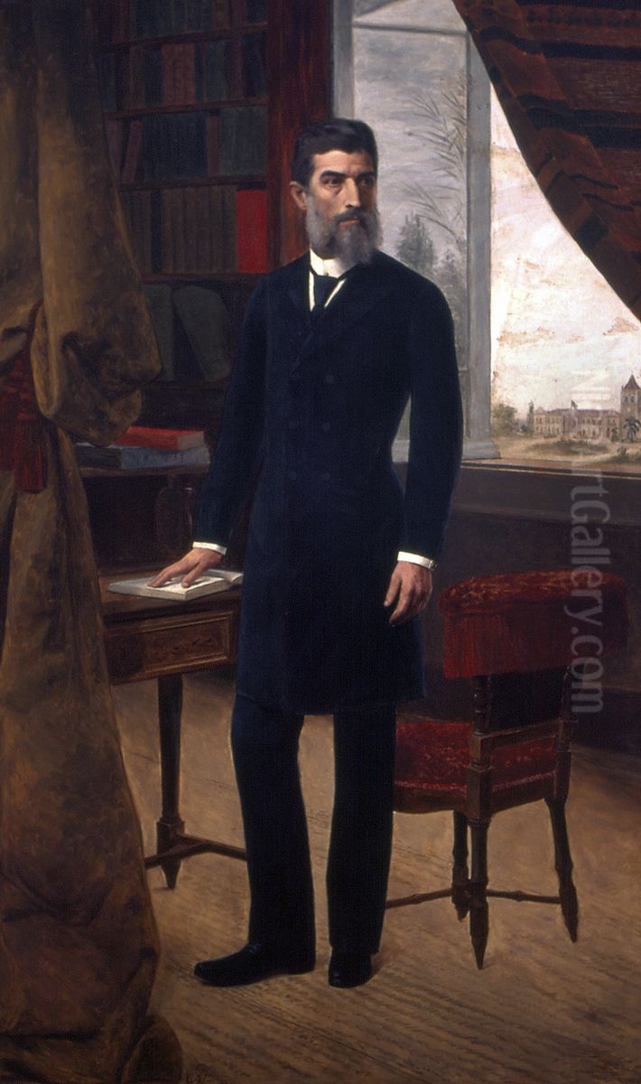 Retrato do Dr. Prudente Jose de Mores Barros Oil Painting by Jose Ferraz De Almeida Junior