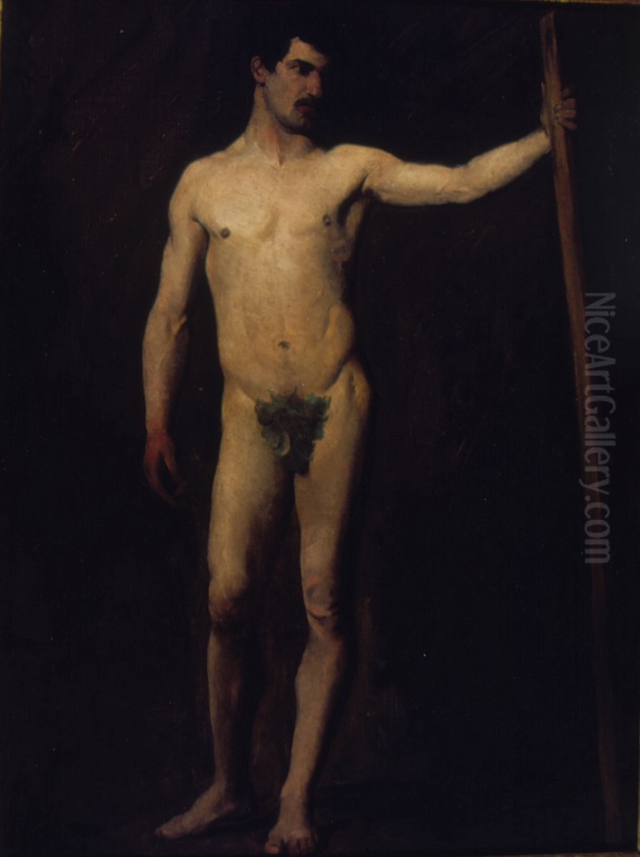Estudo de Nu Oil Painting by Jose Ferraz De Almeida Junior
