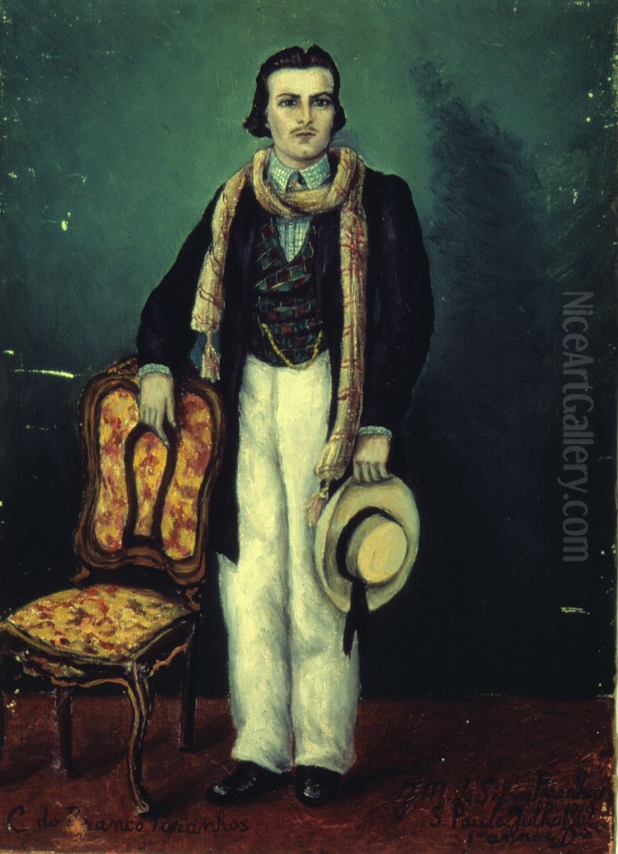 Retrato do Barao do Rio Branco, 1862 Oil Painting by Jose Maria da Silva Paranhos