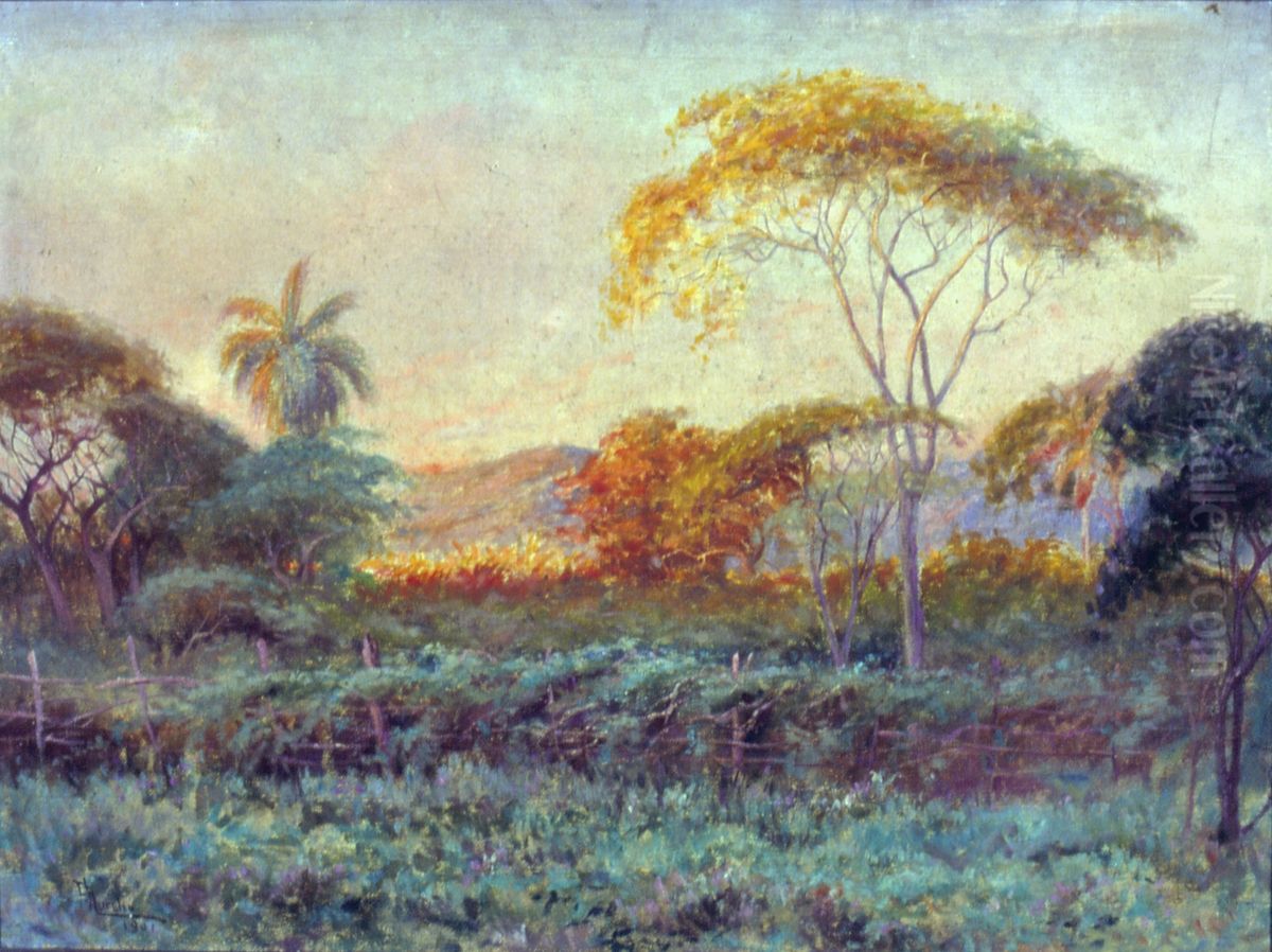 Paisagem Oil Painting by Aurelio de Figueiredo
