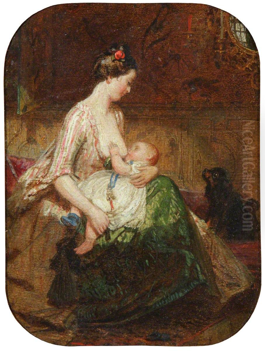 The Young Mother Oil Painting by Ford Madox Brown