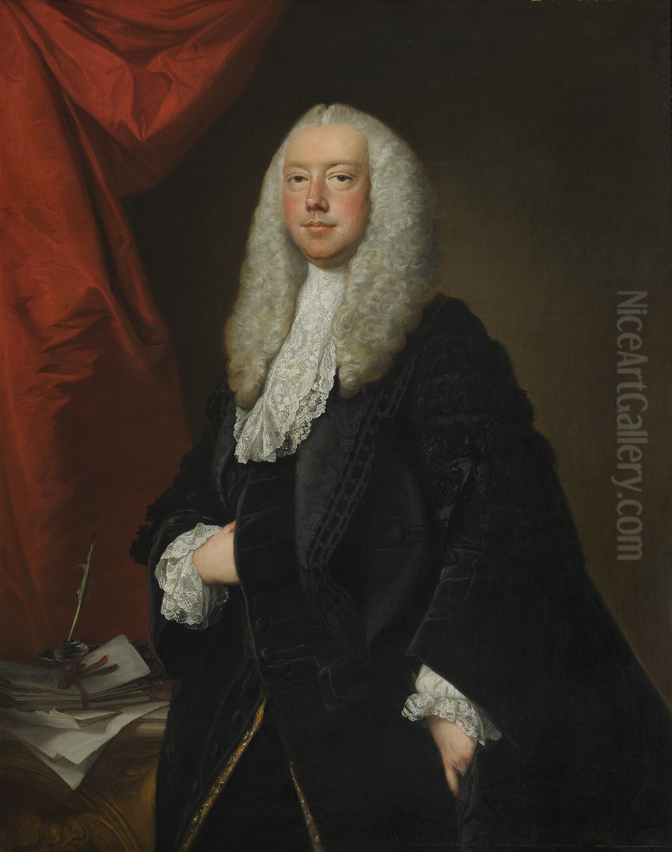 The Right Hon. Charles Yorke (1722-1770) Oil Painting by Thomas Hudson