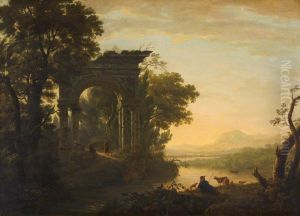 A Morning Landscape with a Triumphal Arch