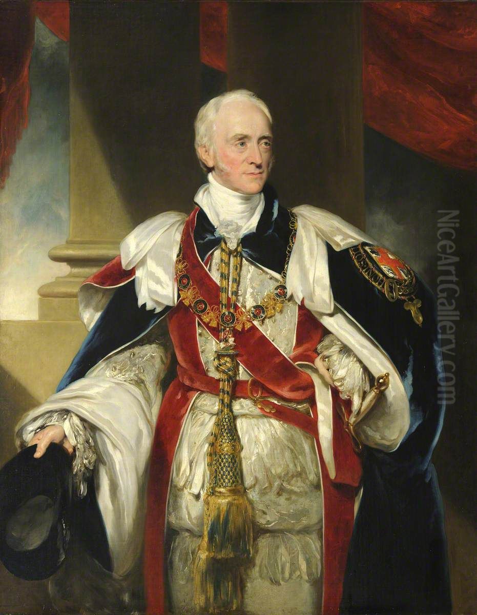 Philip Yorke, 3rd Earl of Hardwicke (1757-1834) (after Sir Thomas Lawrence) Oil Painting by Thomas Phillips