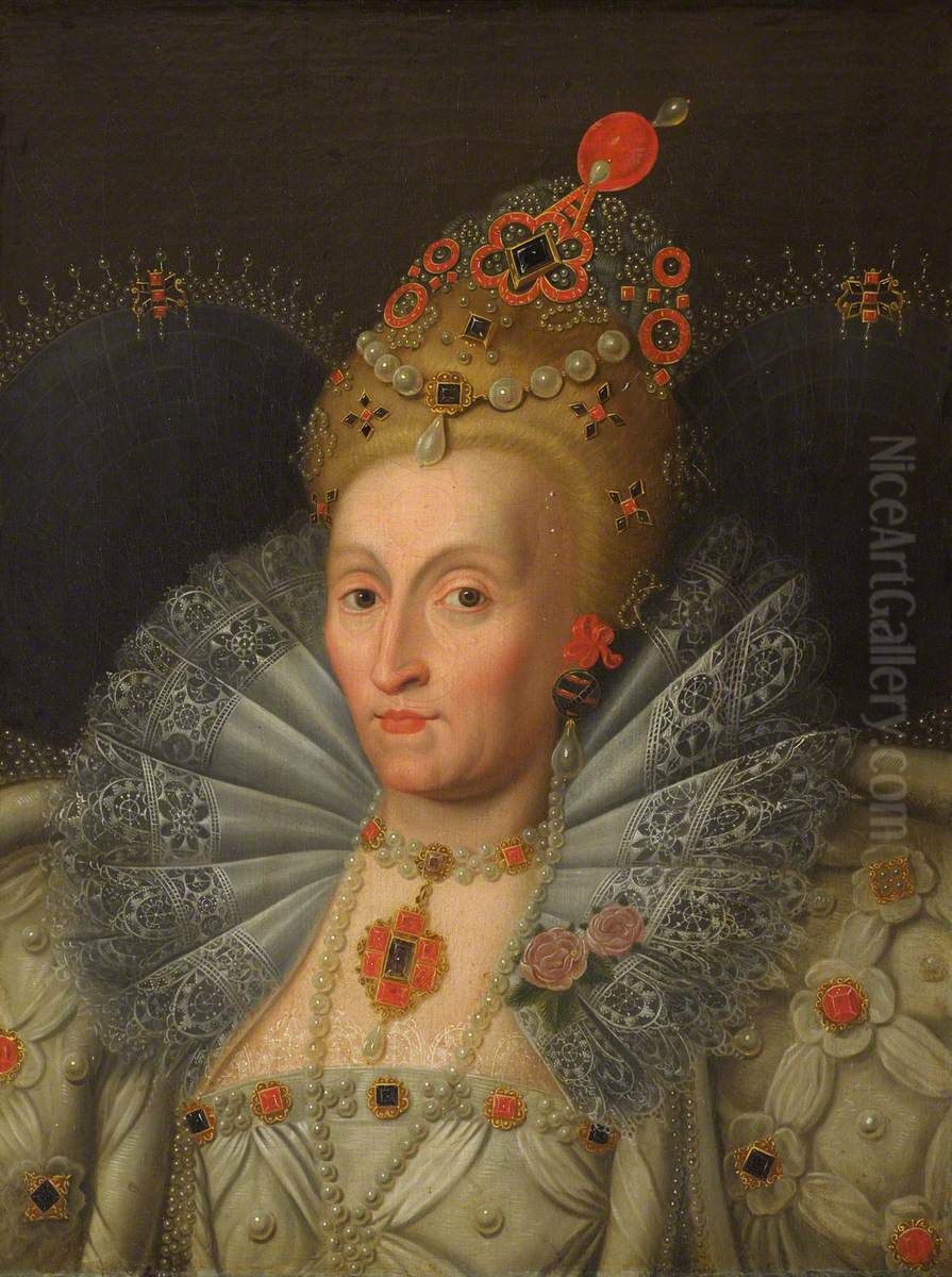 Queen Elizabeth I (1533-1603) Oil Painting by Marcus Gheeraerts the Younger
