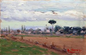 Paysage avec pin parasol