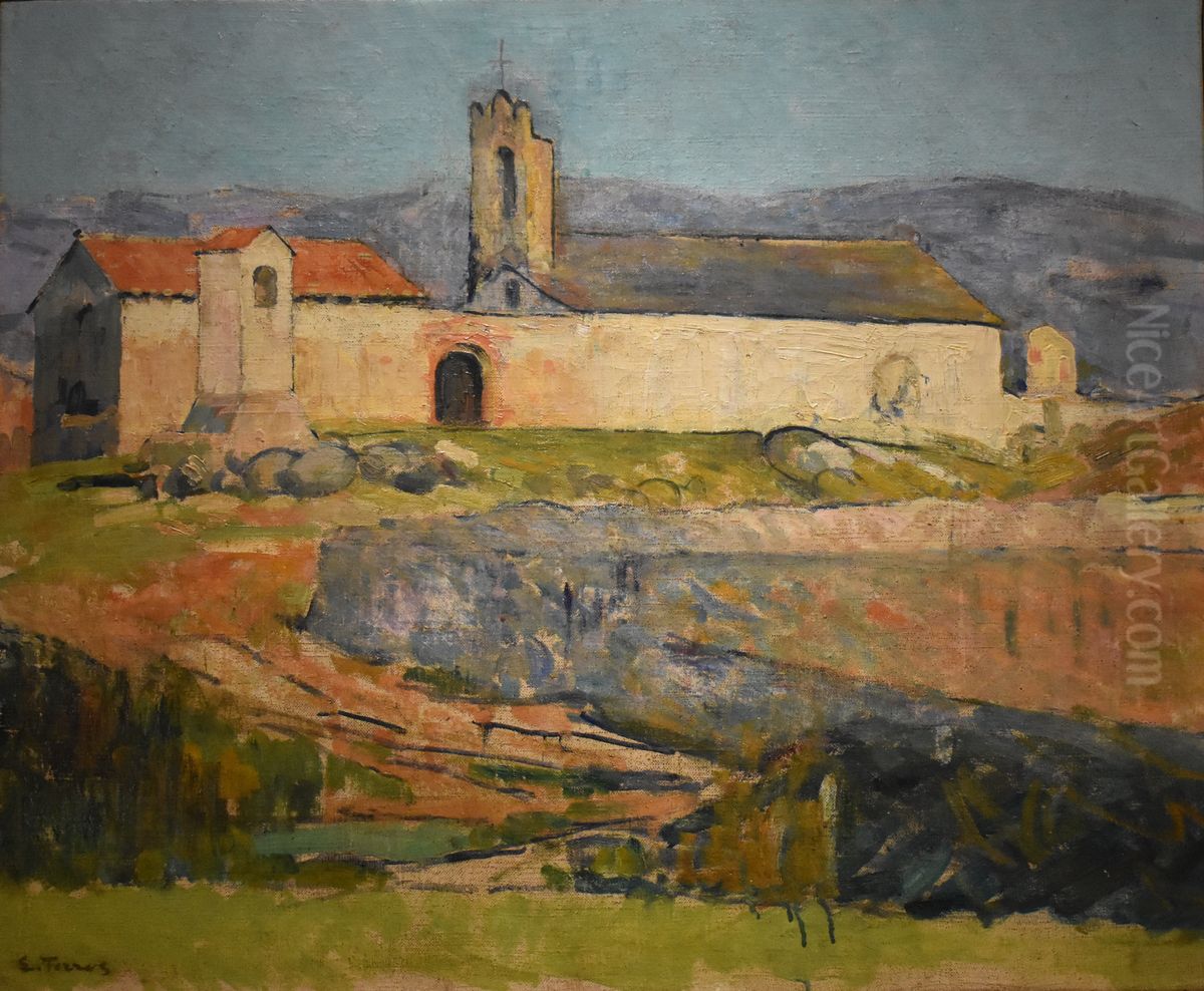Saint-Martin de Prades Oil Painting by Etienne Terrus