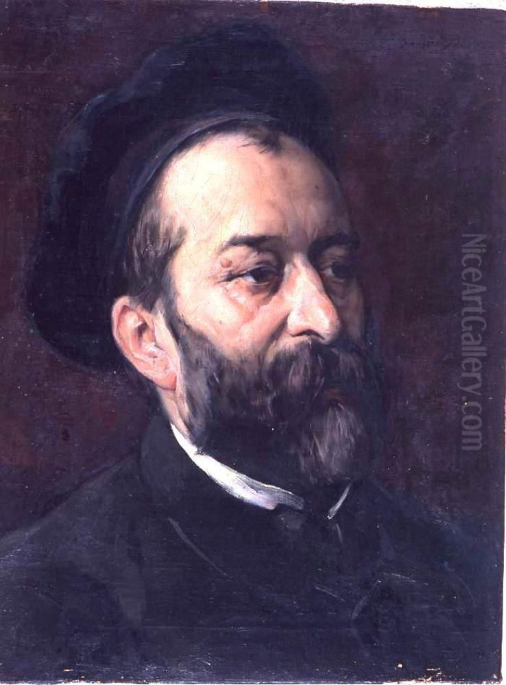 Portrait de Jules Castagnary Oil Painting by Auguste Baud-Bovy