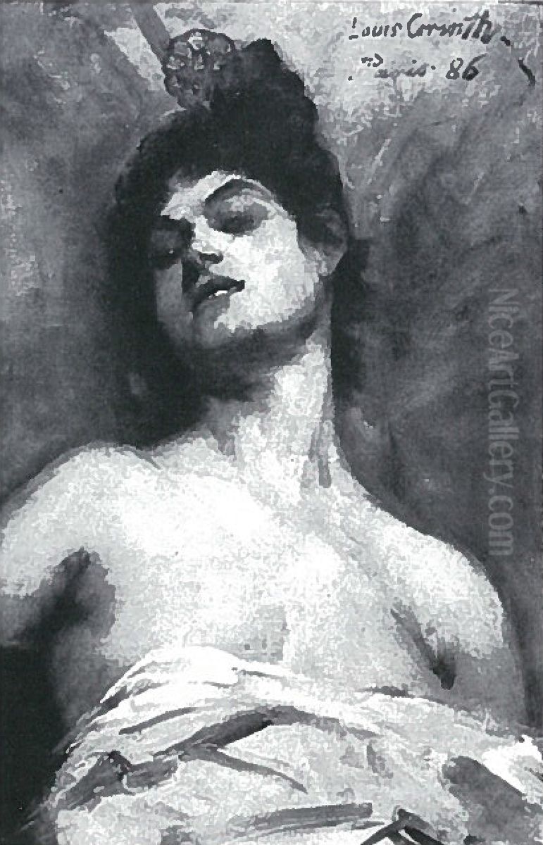 Pariserin mit hohem Kamm Oil Painting by Lovis (Franz Heinrich Louis) Corinth