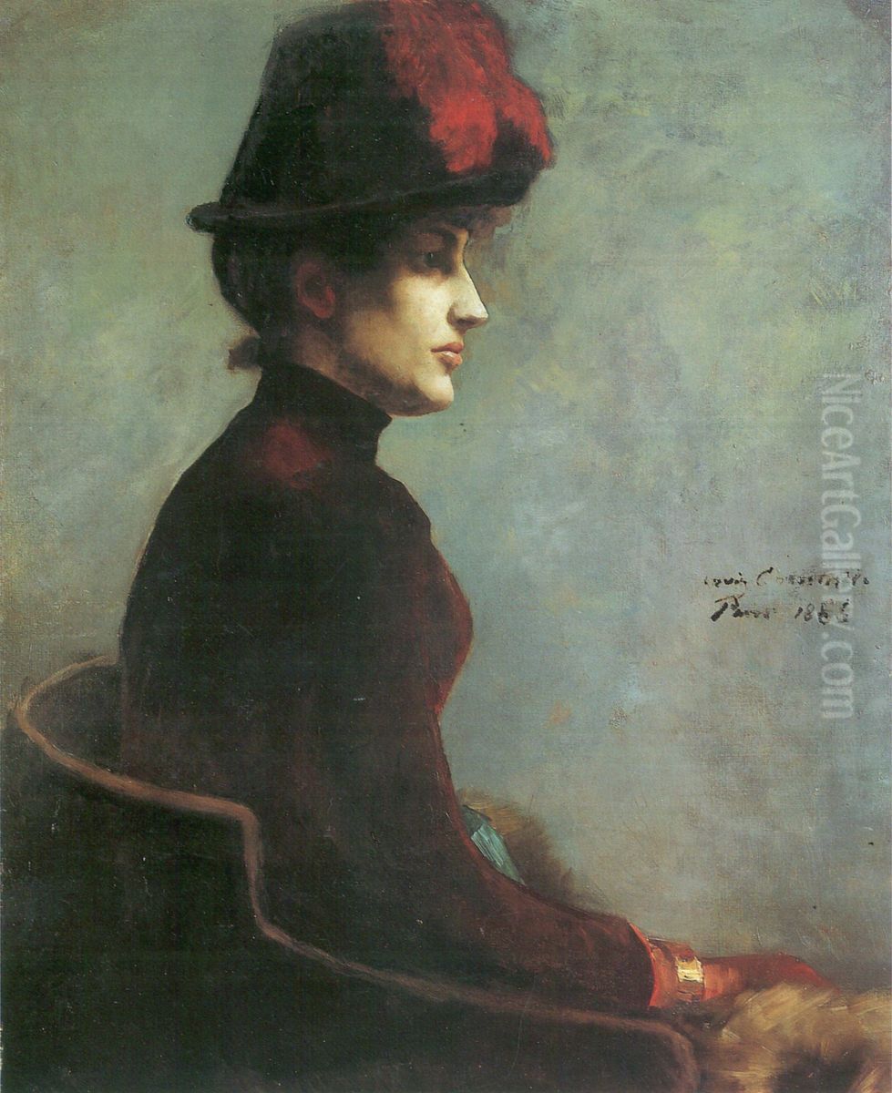 Damenbildnis, Paris Oil Painting by Lovis (Franz Heinrich Louis) Corinth