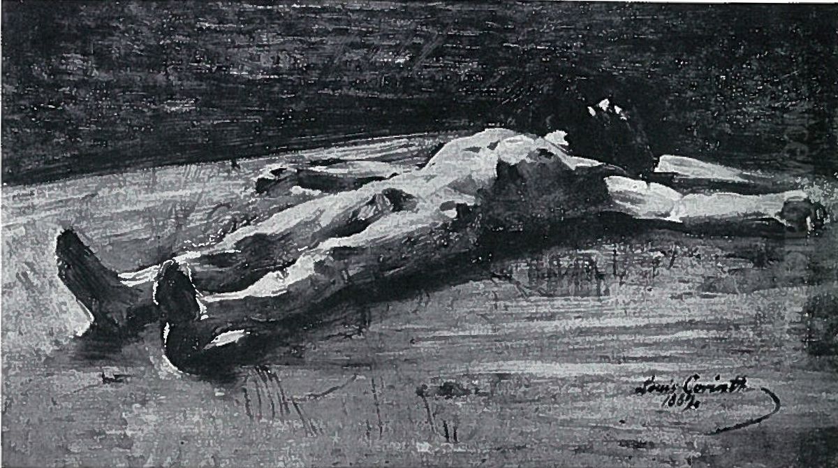 Leichnam Christi, Vorarbeit zu Pieta (BC 61) Oil Painting by Lovis (Franz Heinrich Louis) Corinth