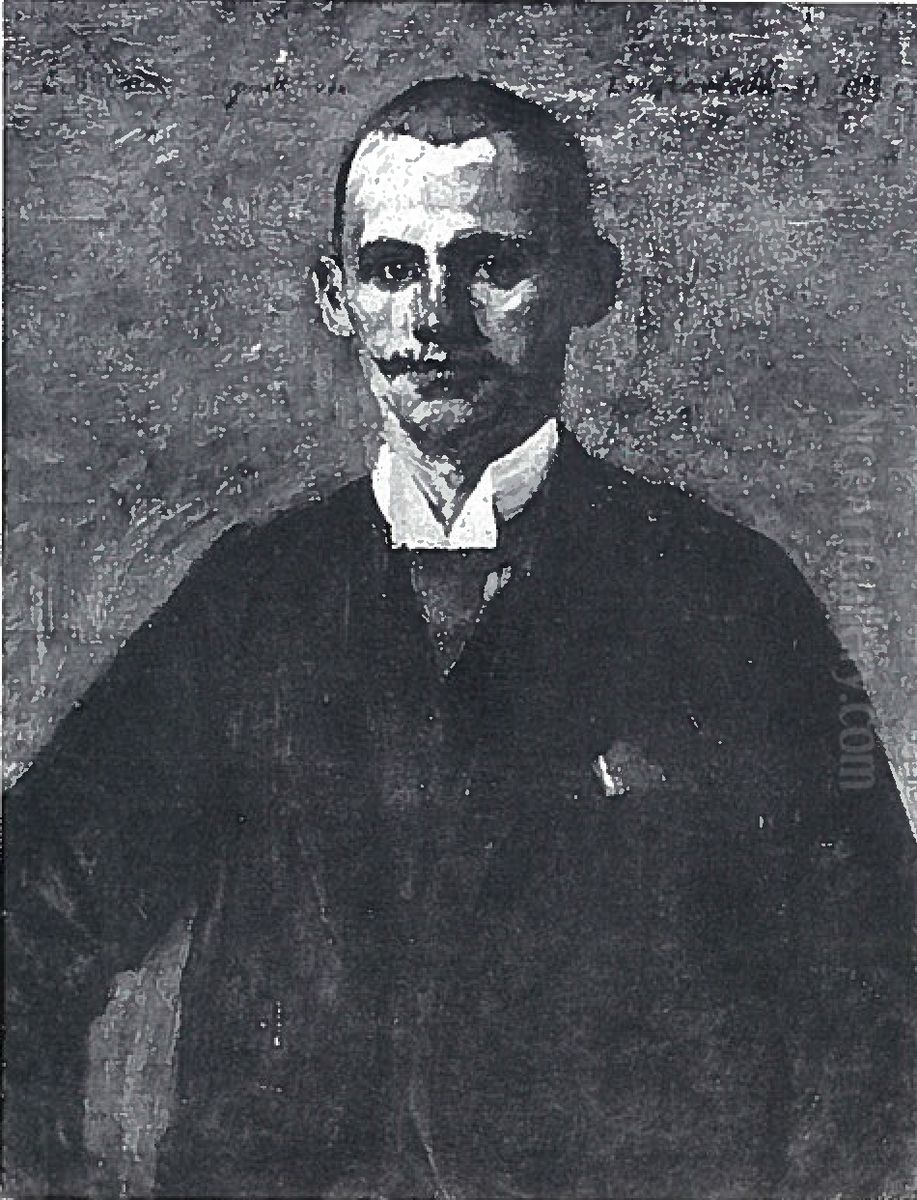 Portrat C. Becker Oil Painting by Lovis (Franz Heinrich Louis) Corinth