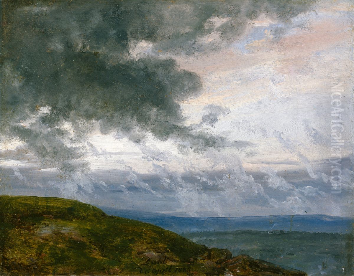 Study of drifting Clouds Oil Painting by Johan Wilhelm Ludwig Dahl